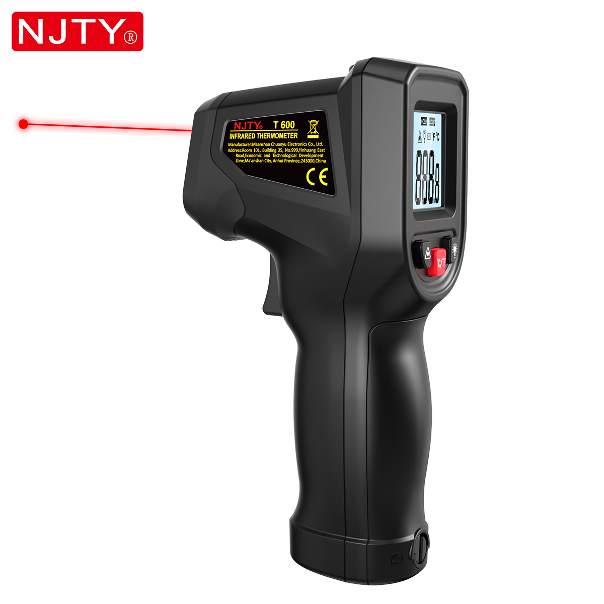 Industrial Laser Thermometer Gun - NJTY T600 적외선 온도계 건 비접촉식