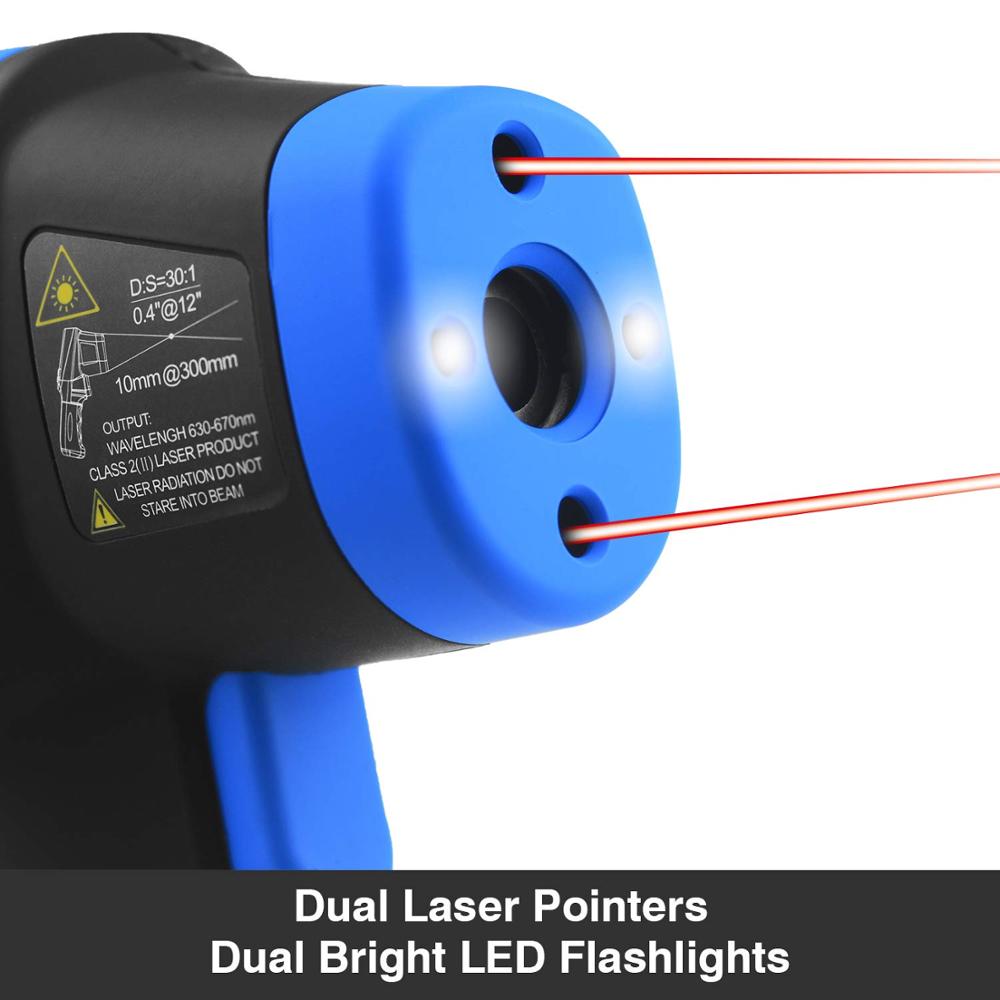 레이저 온도계 건 고온계, 적외선 온도계, 디지털 IR - Industrial Laser Thermometer Gun 리뷰 및 가격