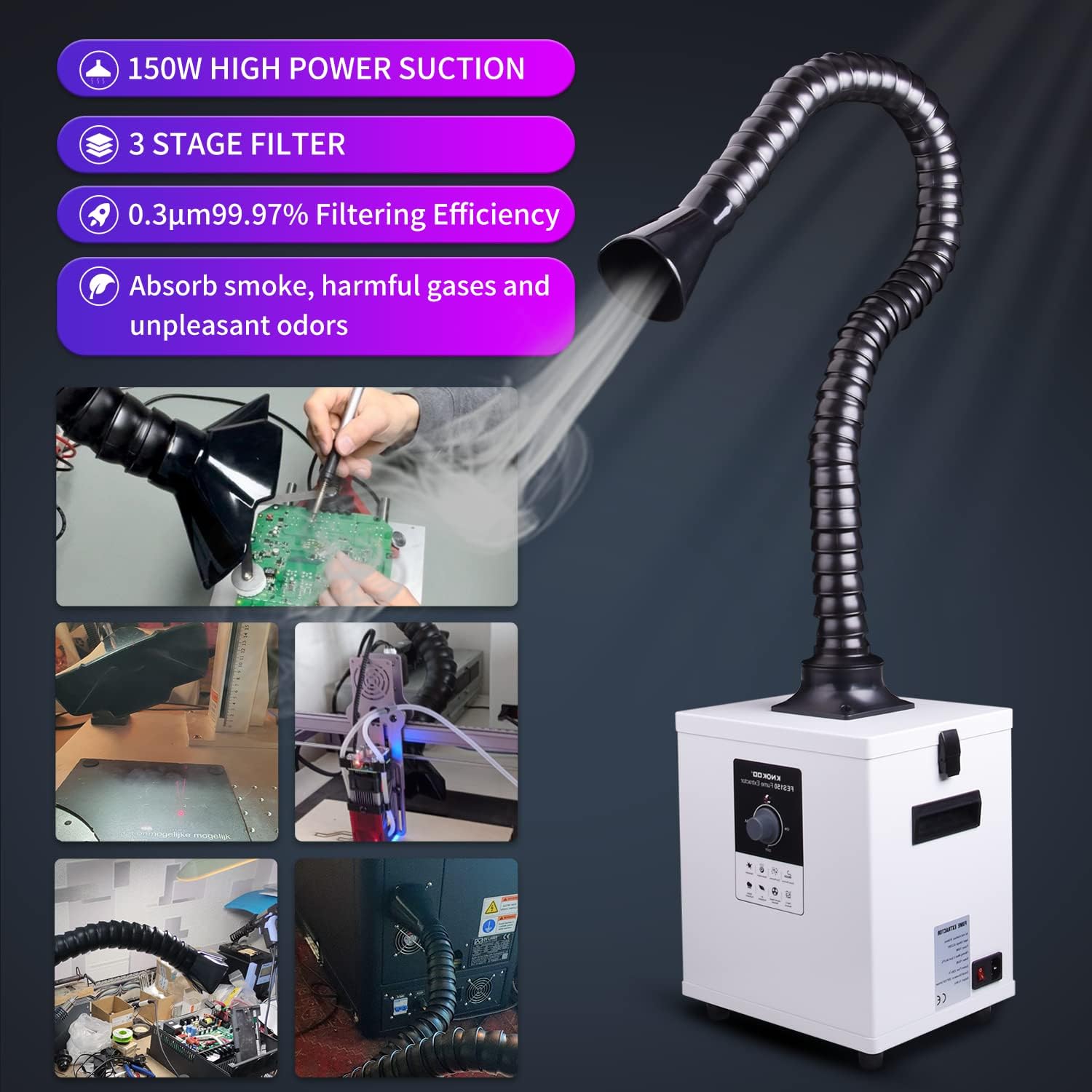 KNOKOO FES150 산업용 레이저 연기 추출기 D - Fume Extractor Laser 리뷰 및 가격
