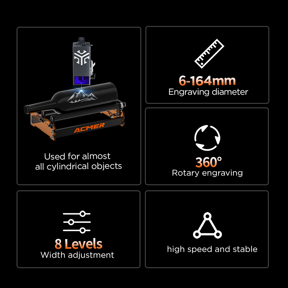 ACMER M3 레이저 로터리 롤러 360 °   레이 - Fiber Laser Cutting Machine 리뷰 및 가격