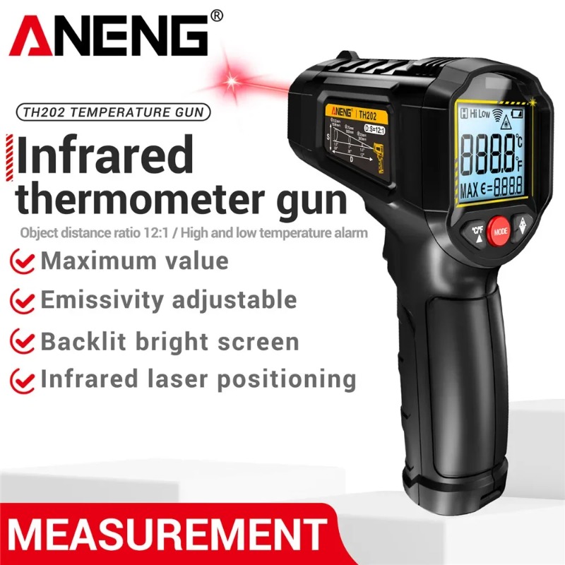 ANENG TH202 산업용 휴대용 온도계 자동차 테스 - Industrial Laser Thermometer Gun 리뷰 및 가격