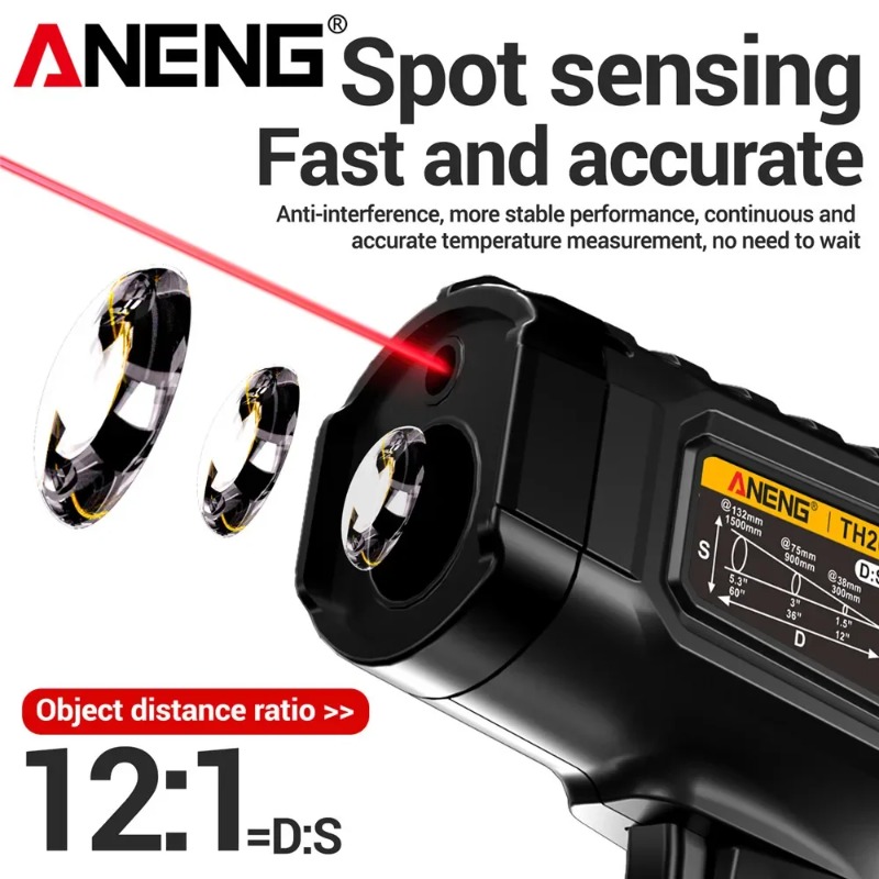 ANENG TH202 산업용 휴대용 온도계 자동차 테스 - Industrial Laser Thermometer Gun 리뷰 및 가격