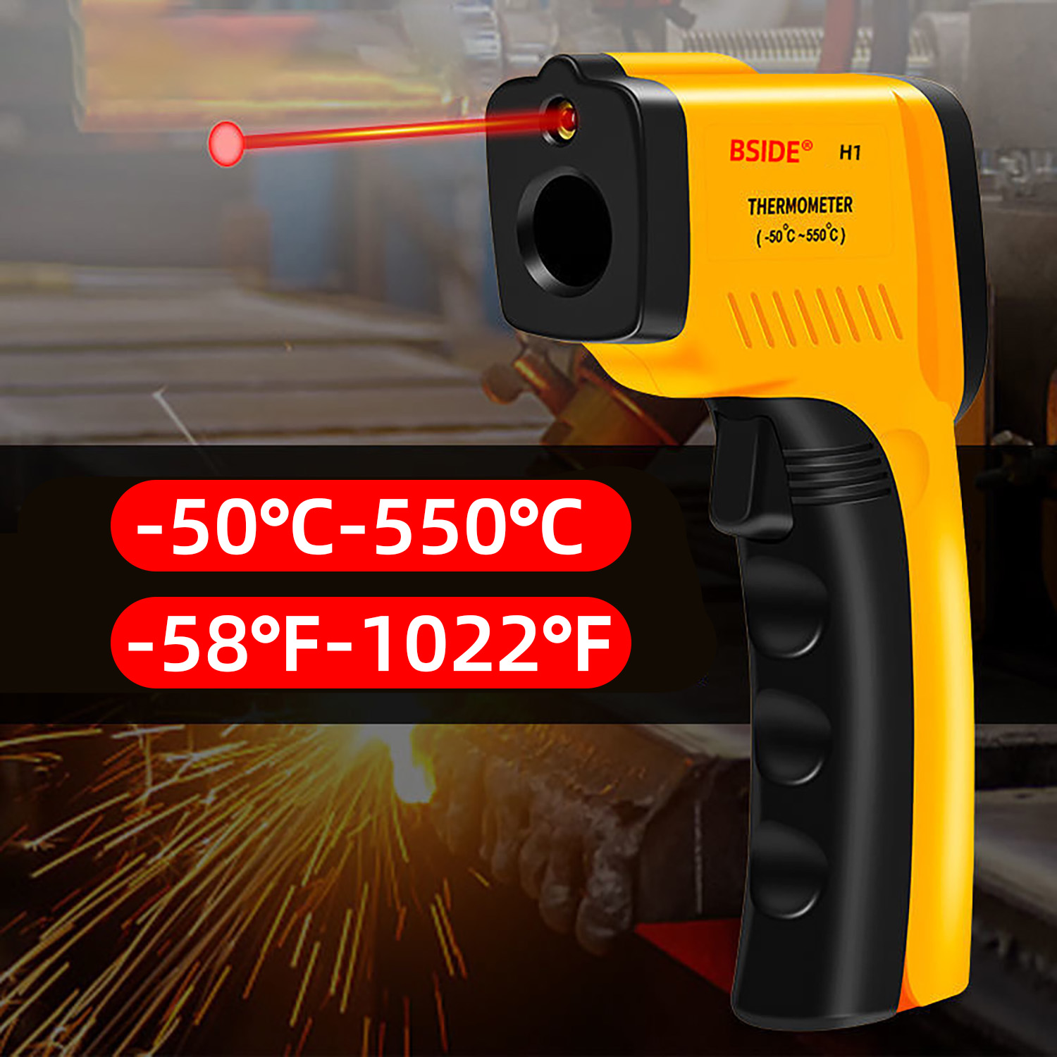 디지털 적외선 온도계 비접촉 디지털 레이저 온도계 건, - Industrial Laser Thermometer Gun 리뷰 및 가격