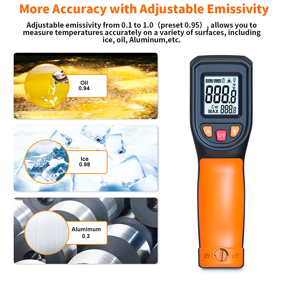 T600 T600A 디지털 적외선 온도계 (-50~)  - Industrial Laser Thermometer Gun 리뷰 및 가격