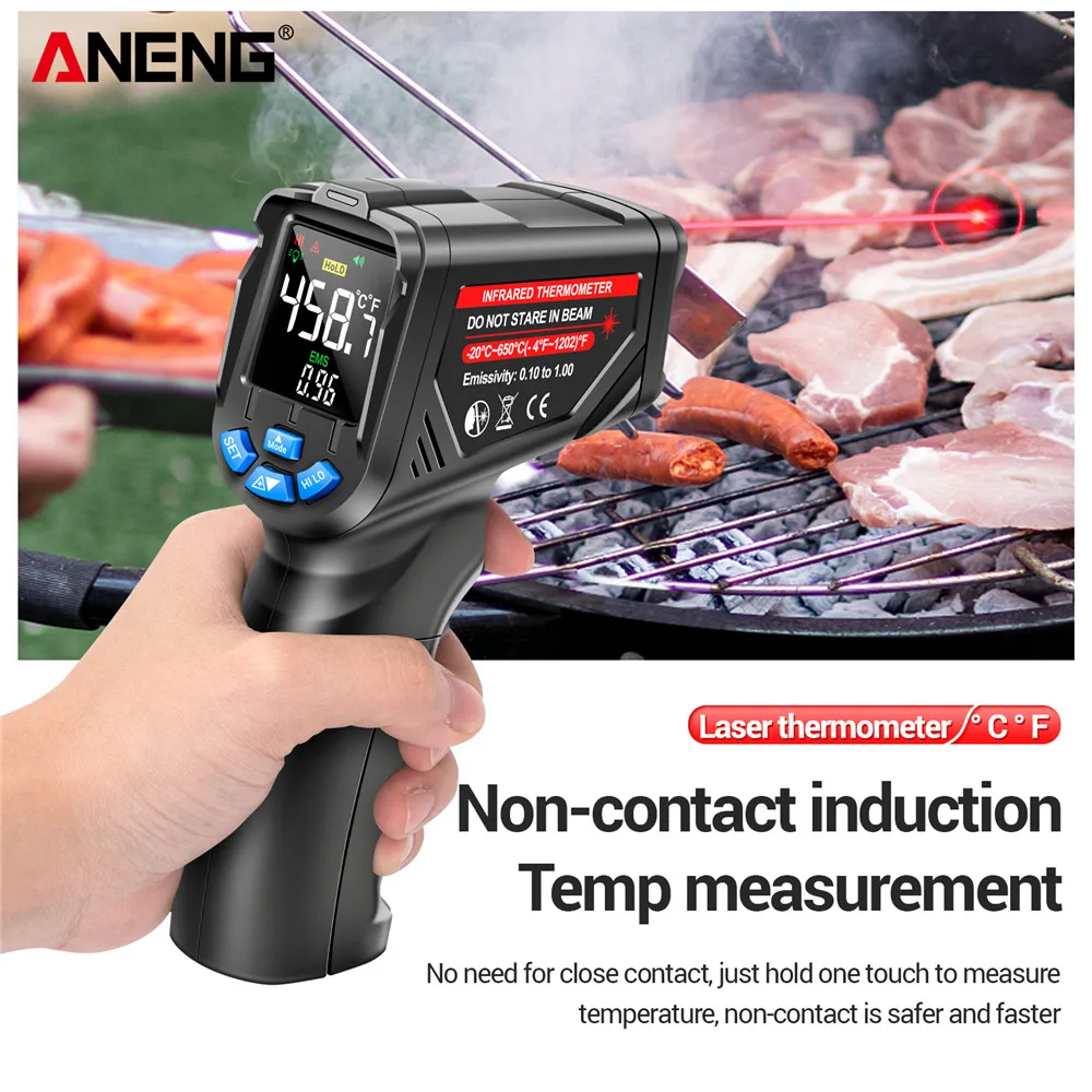적외선 온도계 디지털 비접촉식 -20~650 ℃   A - Industrial Laser Thermometer Gun 리뷰 및 가격