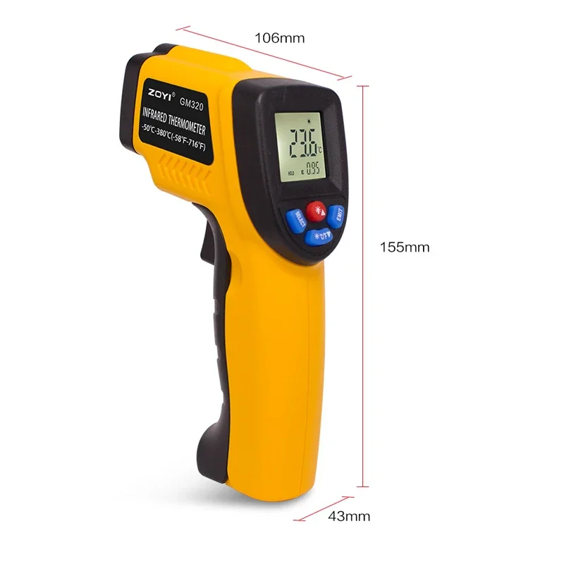 휴대용 적외선 온도계, 피자 오븐 그릴 엔진 레이저 표 - Industrial Laser Thermometer Gun 리뷰 및 가격